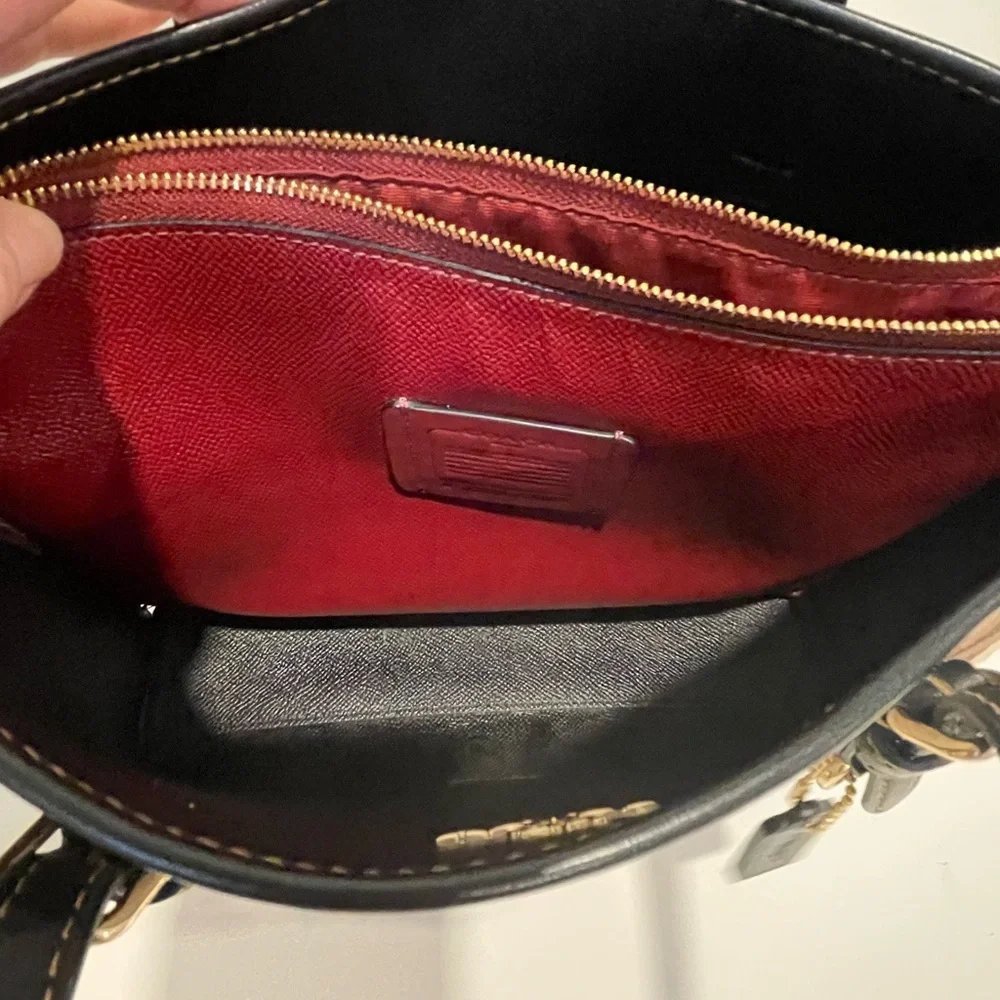 Coach Mollie Tote 25 and Wristlet in Signature Jacquard with Stripes - Picture 7 of 13